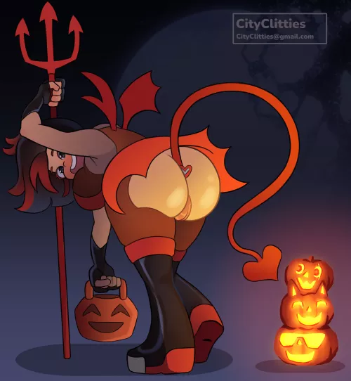 Is Ruby planning to Trick or Treat you?🎃❤️(CityClitties) by CityClitties