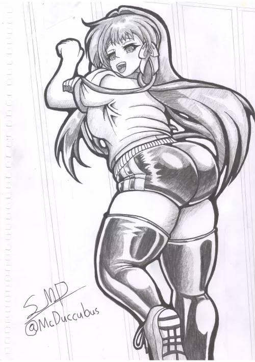  Kyou Fujibayashi in Gyn Bloomers! [Clannad] art by me by S_McDuccubus