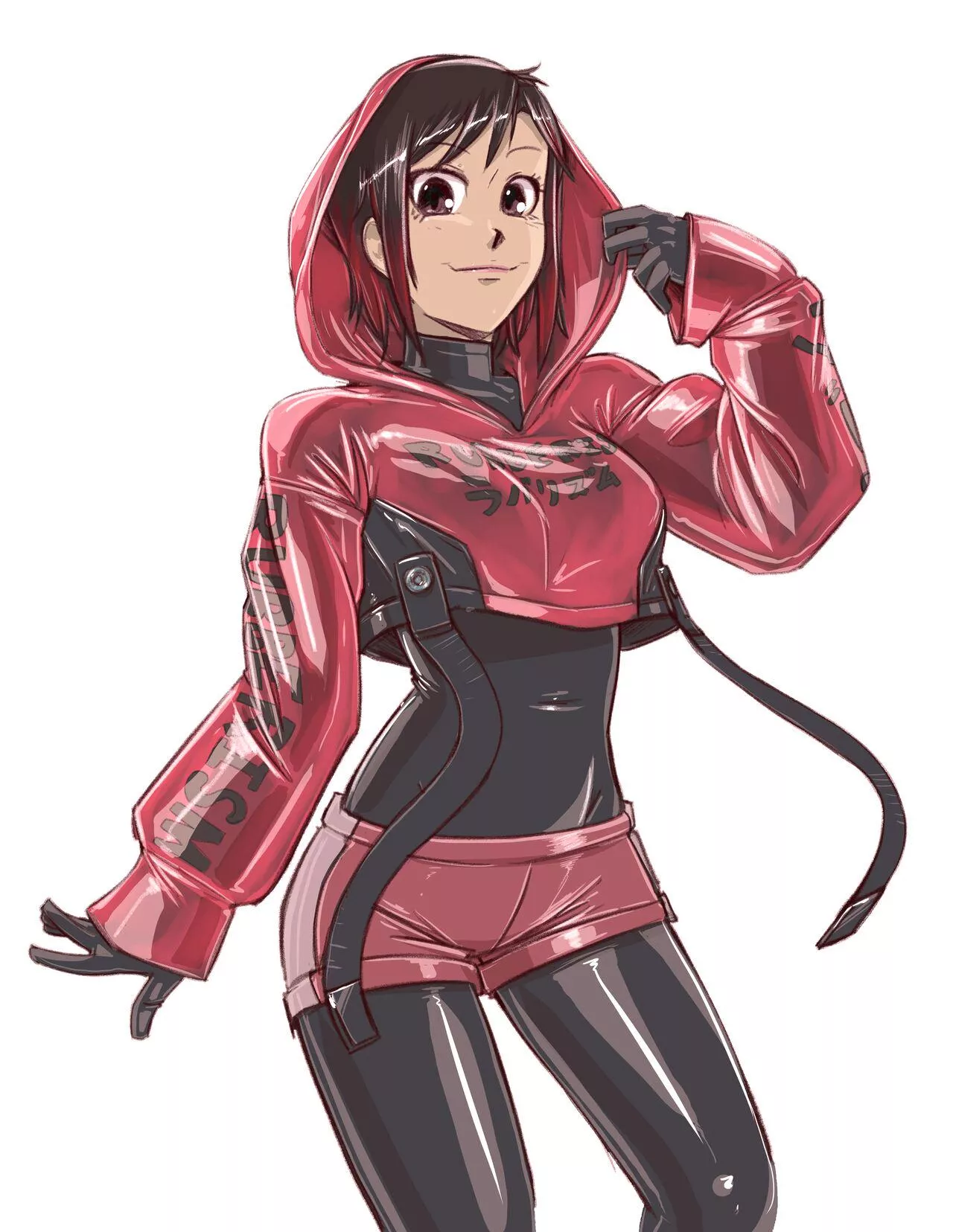 Latex streetwear by @LayerIndustries on Twitter. Inspired by an artwork from Kilye Kairi @katae_666 posted by Whyareusernametaken