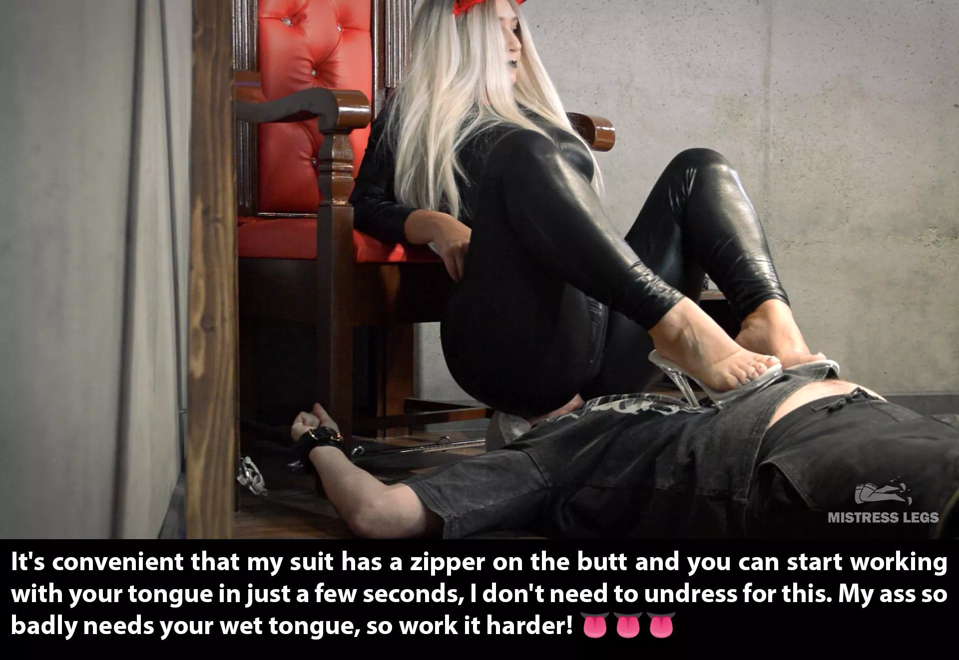 My ass on his face is all he needs tonight posted by MistressLegs