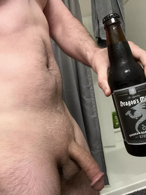 Nothing like a warm shower and dark beer to beat a chilly night  by anotherhornyaltt