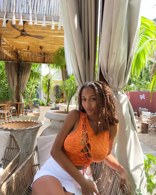 pretty orange top by figurephilosopher