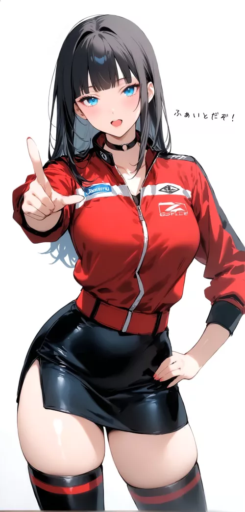 Red/Black Race Queen  by CheetahSperm18