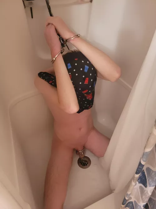 Waterboarded my sub by pissing on the dirty underwear wrapped around his head ;) by Next-Refrigerator-34