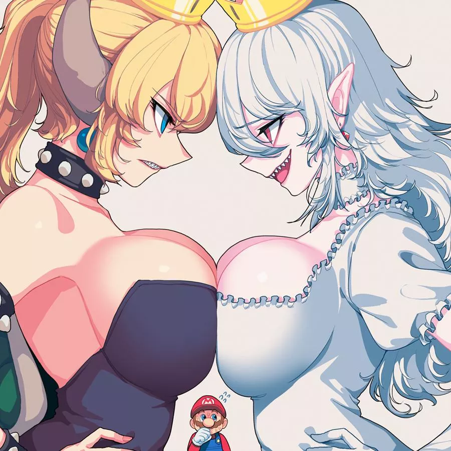 Bowsette vs Boosette [Mario] posted by Keyblade_Yoshi