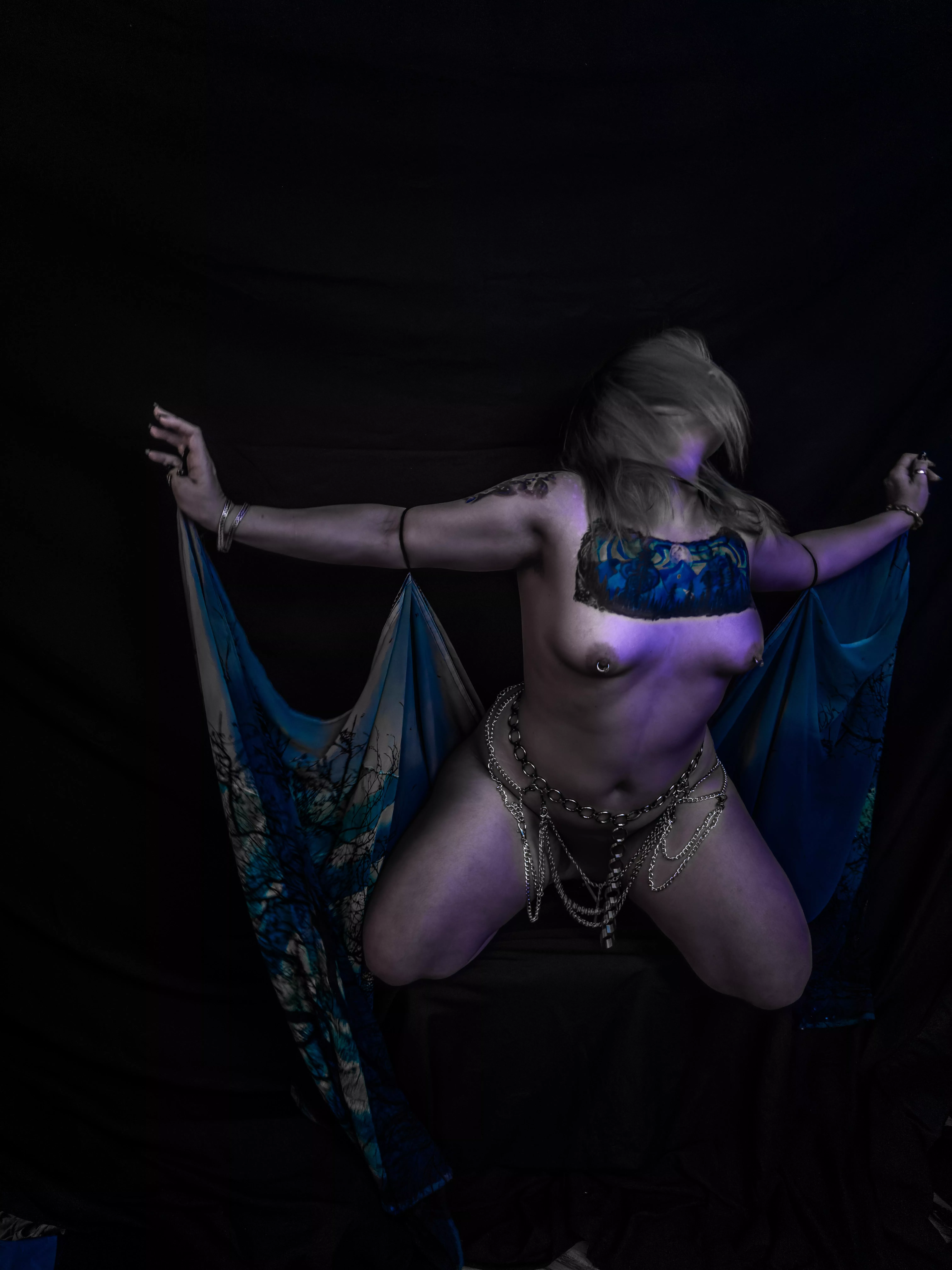 Chained in blue… posted by SireninPaint