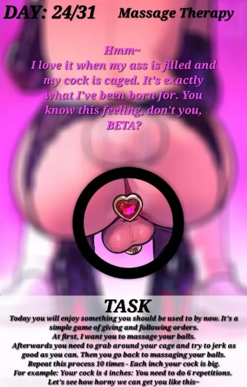 DAY: 24/31 Massage Therapy (Another day, another task. Hope ypu have fun today~ Only a week left~) by Chosen2Play