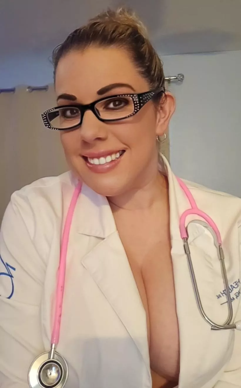 Deep nurse cleavage  posted by Hotnursefla