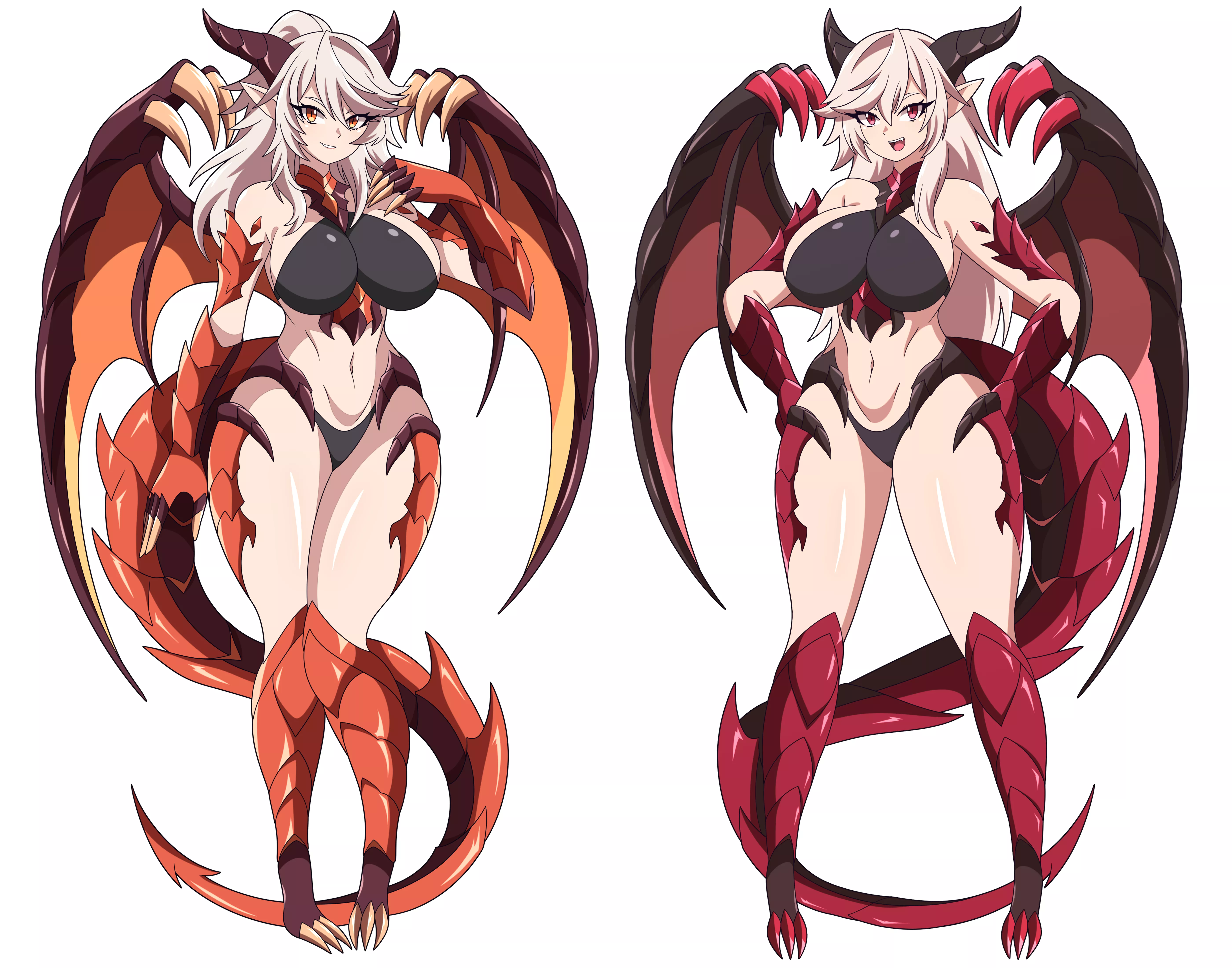 Dragon Girl Twins [Original] posted by Keyblade_Yoshi