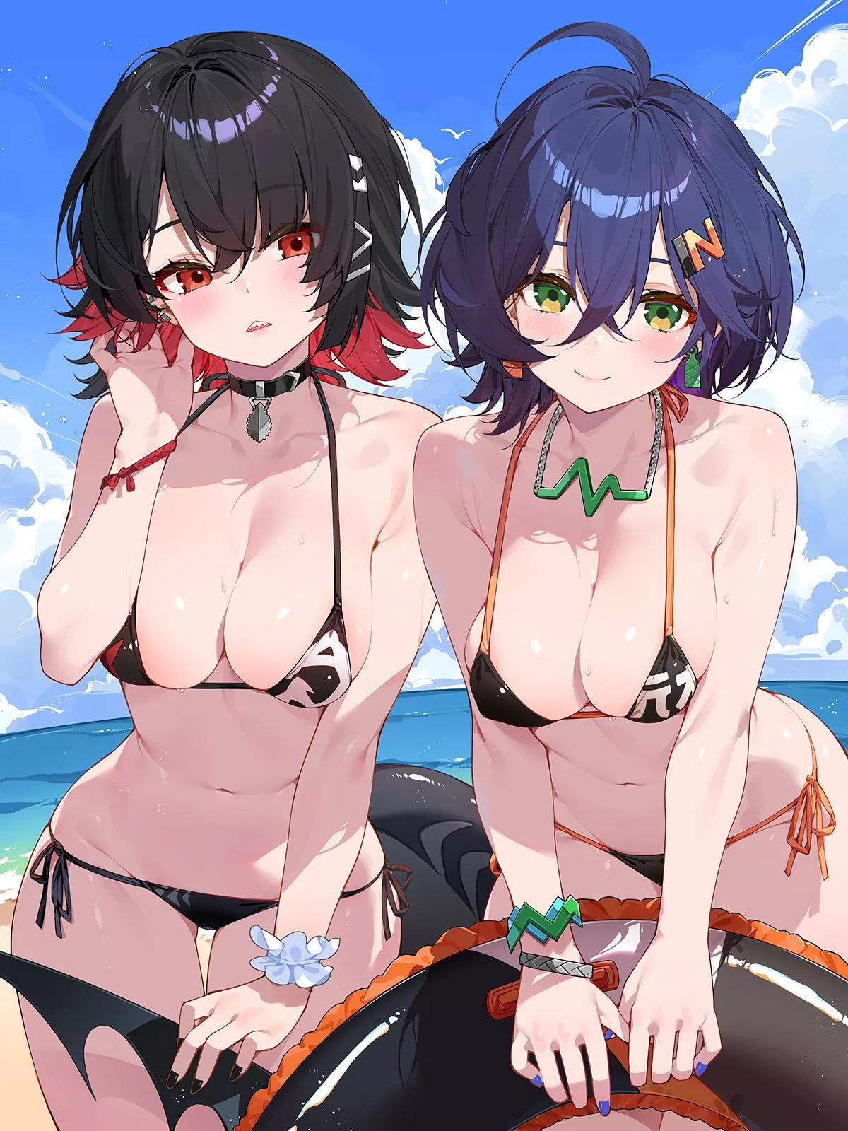 Ellen Joe and Belle at the Beach (WaterRing) [Zenless Zone Zero] posted by llamanatee