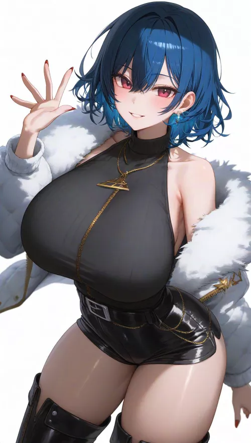 Fur Coat & Thigh Boots  by CheetahSperm18