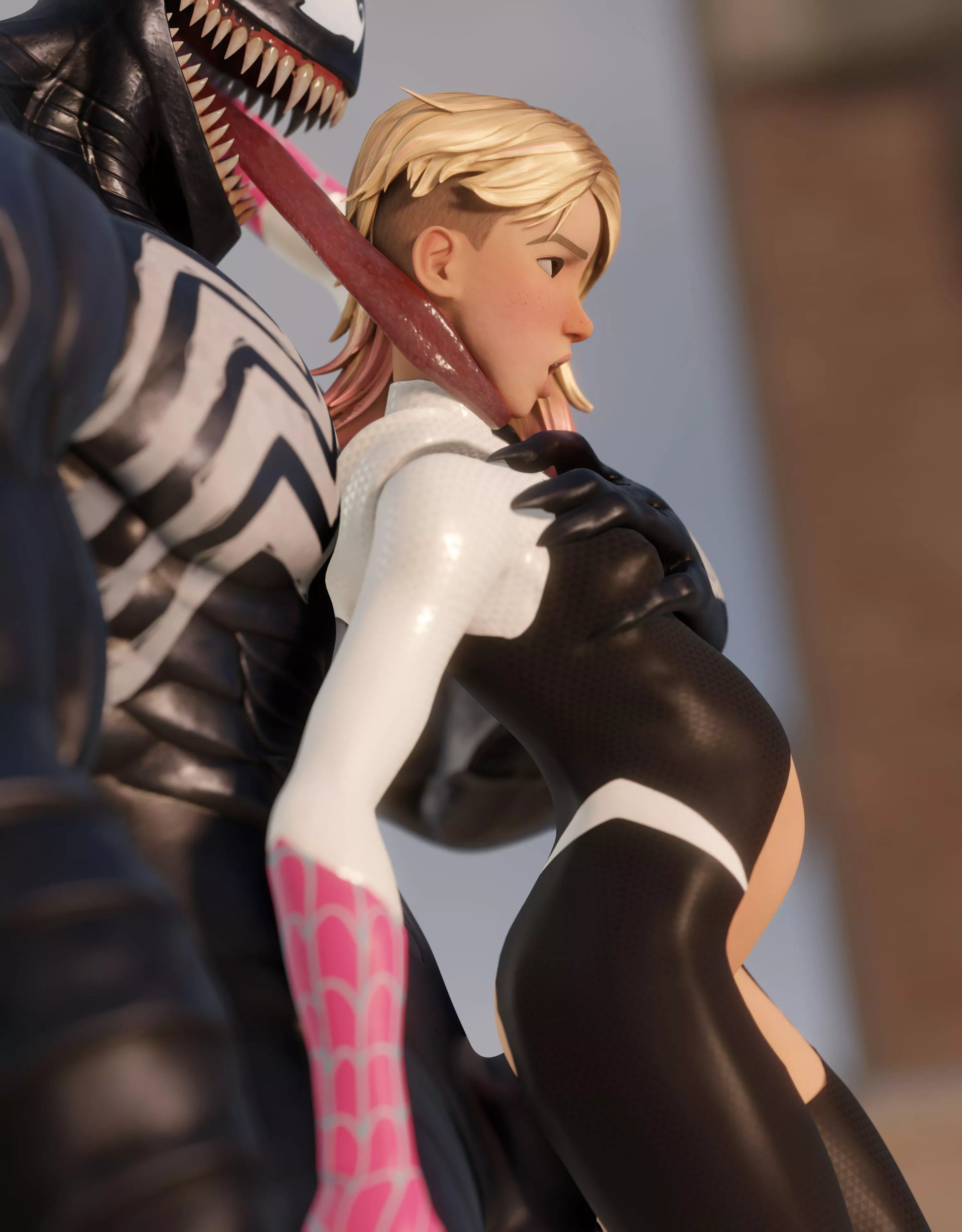 Gwen vs. Venom (emberstock) posted by EroMestre