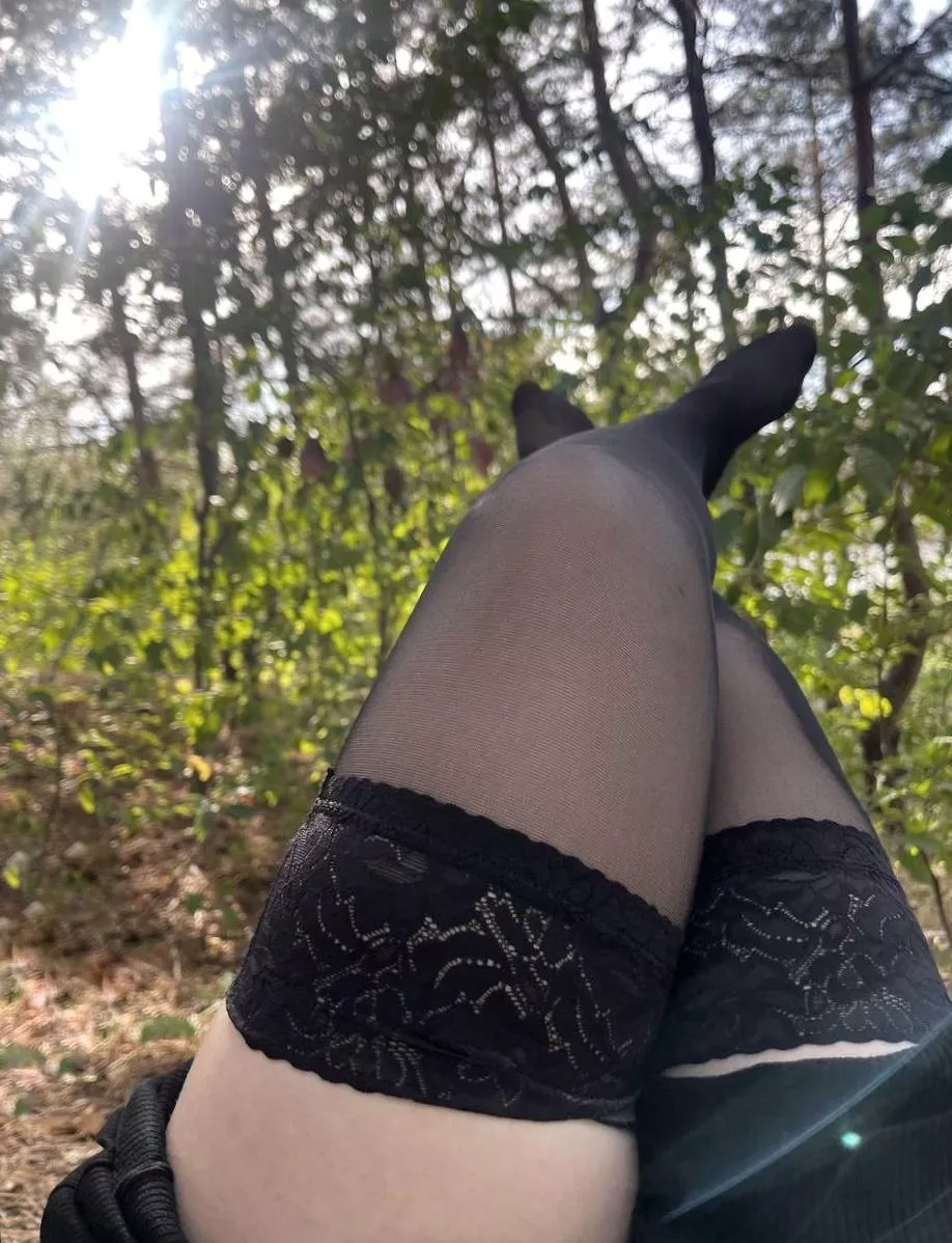 I adjust my stockings and wait, baby posted by Fiery_Tigress_