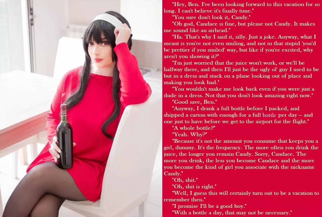 New caption! Brought Another Bottle Just in Case #m2f #bimbojuice #m2ftransformation #caption #bimbofication #gendertransformation #m2fcaption  posted by AskedForTheMid0129