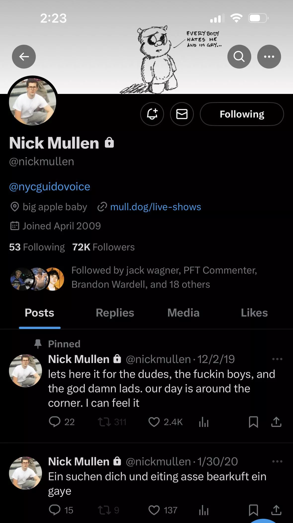 Nick’s original twitter is back? posted by FlaminHotTito