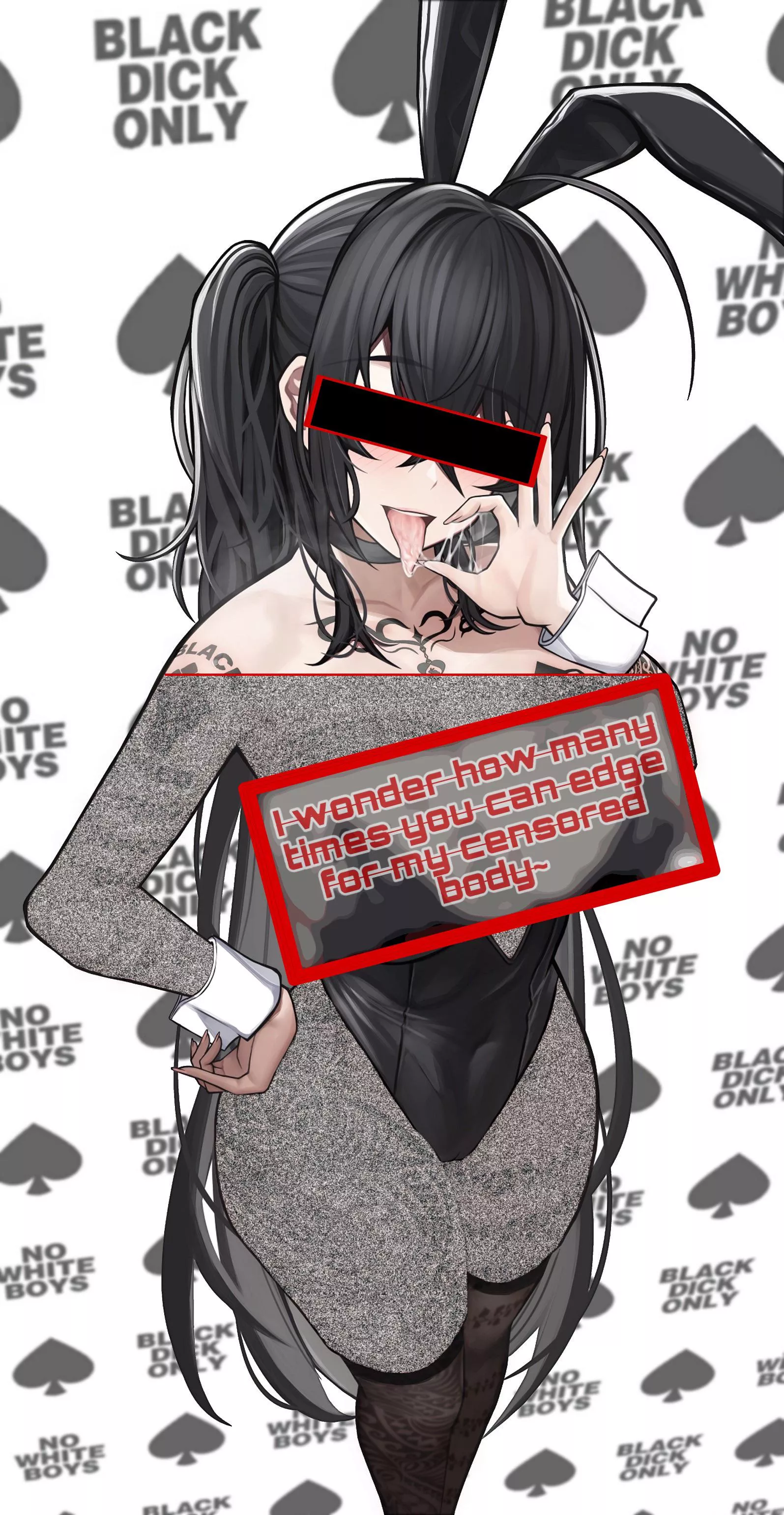 1: answer her question 🤭 and 2: I really need some help with picking next pics to censor so if any beta wants to be useful hit me up :*  posted by Censor_slttt