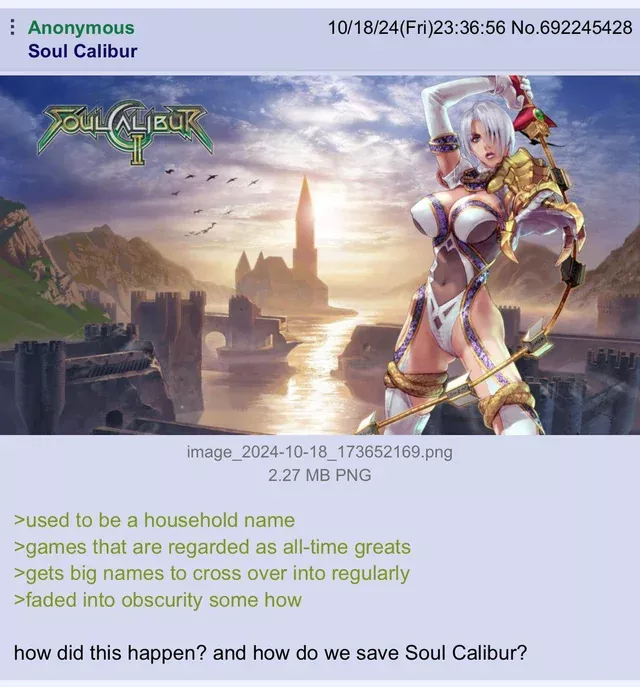 Anon likes Soulcalibur posted by BrazilianEstophile