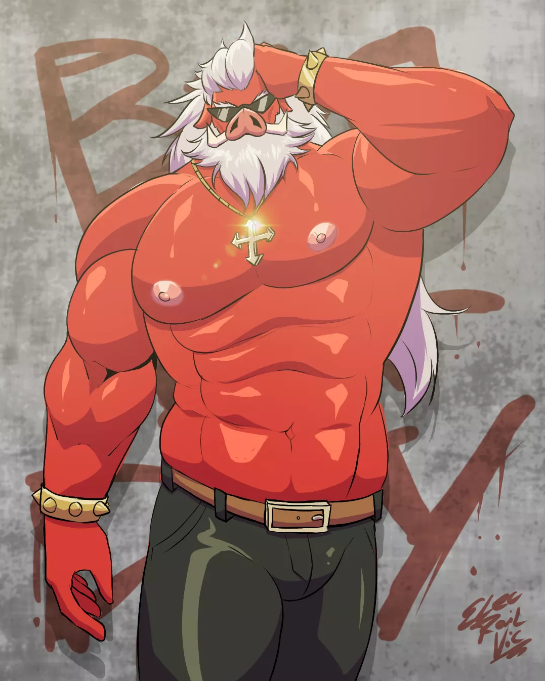 Bigger daddy 😳 (art by: me) posted by ElecRailVic