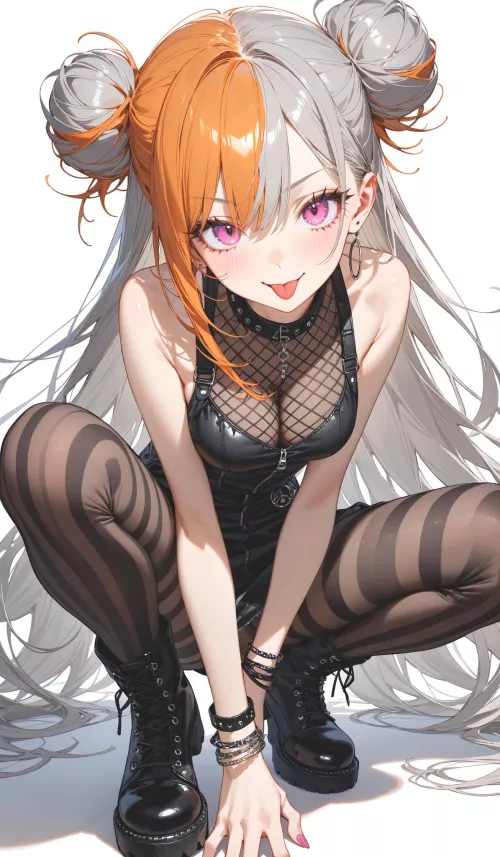 Combat Boots & Striped Tights  by CheetahSperm18