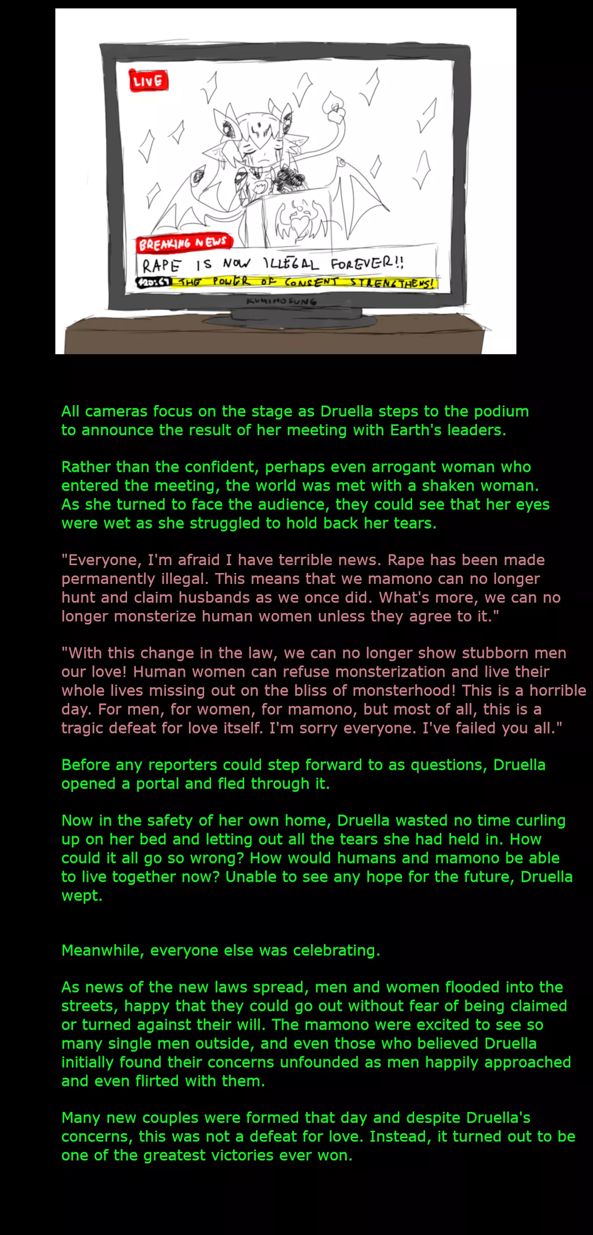 Druella's Defeat (Reupload of u/Someguy279 caption post imgur purge) posted by Halo_hunter157