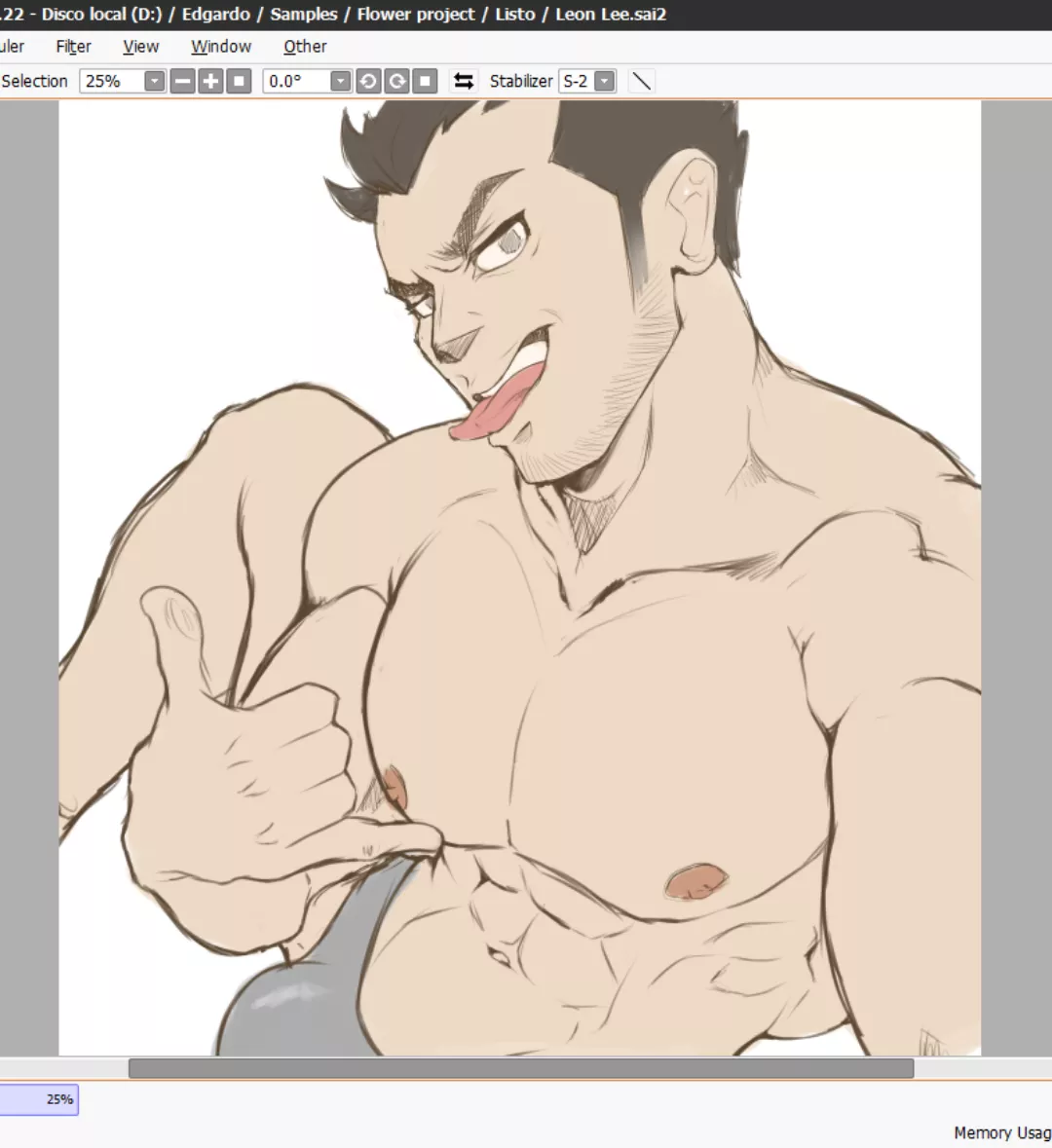Leon Lee wip (by me @artzhiromi) posted by MajesticSupport1