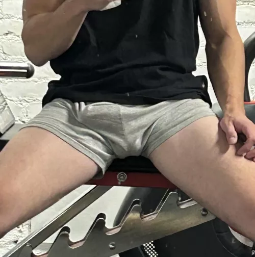 Light gray gum shorts don’t hide much  by _DynaBro