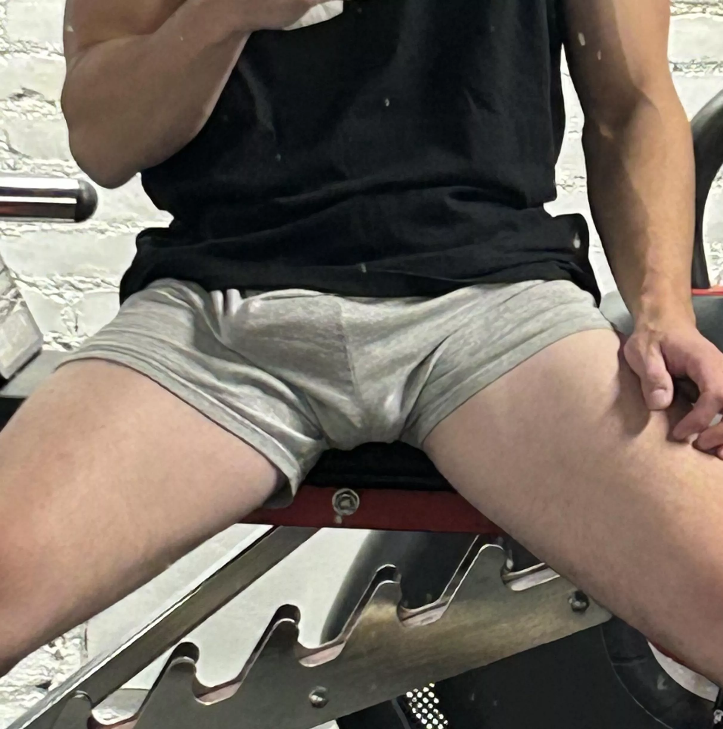 Light gray gum shorts don’t hide much  posted by _DynaBro