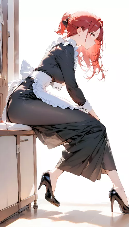 Redhead Maid  by CheetahSperm18