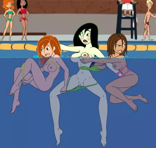 Shego Stripped at Swimming Pool (Gagala) by Bormotunchik