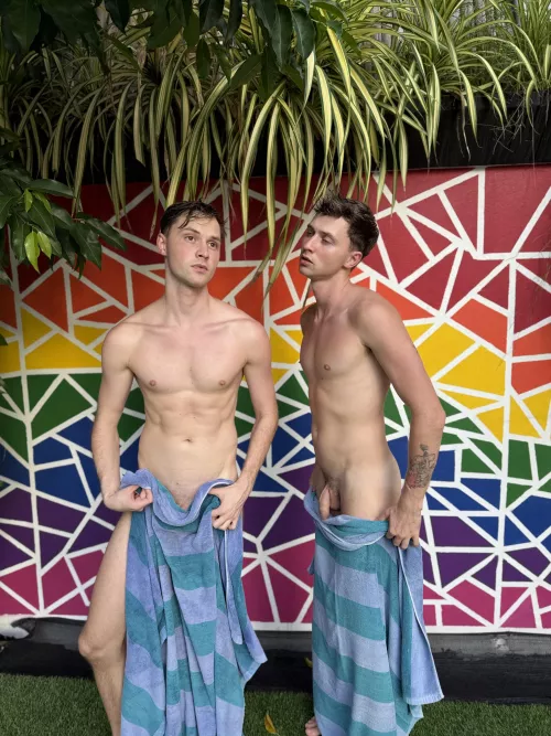 Someone caught twins naked 😈 by Czechtwins