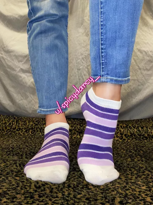 Stripy ankle socks  by Spicydarcy_
