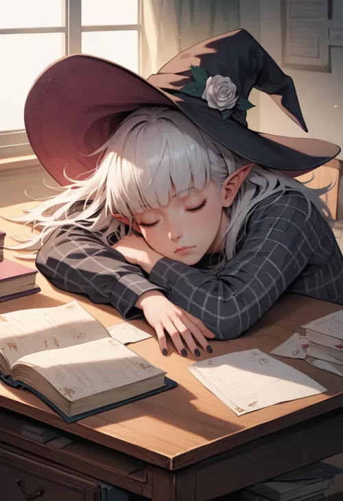 Studying on her Human's behalf.... by BingusBogos