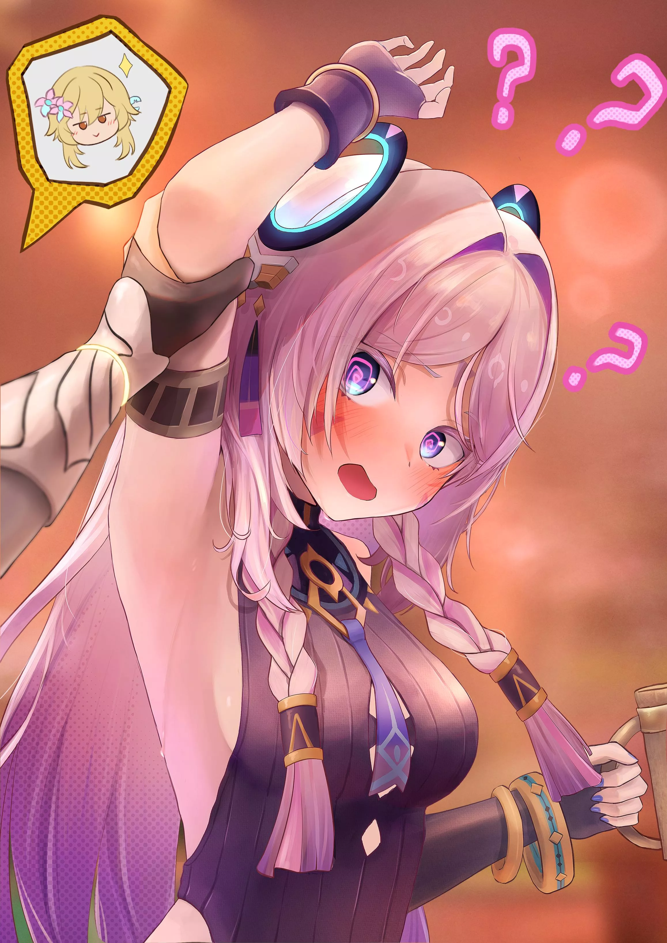 Traveler raises Citlali's right arm (edosei_edo) [Genshin Impact] posted by TheRoySez