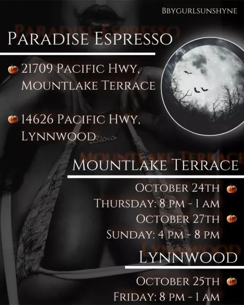 Trick or treat, babe? 👻 🎃🖤 Come see me in my super tiny Halloween fits and let me brew you something sinful and oh-so-nice. Who’s ready for a taste of temptation? 😉☕  follow my Instagram @bbygurlsunshyne by AttitudeImpossible26