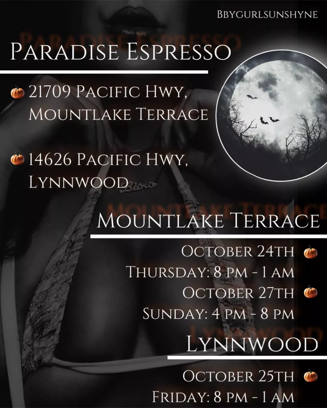 Trick or treat, babe? 👻 🎃🖤 Come see me in my super tiny Halloween fits and let me brew you something sinful and oh-so-nice. Who’s ready for a taste of temptation? 😉☕  follow my Instagram @bbygurlsunshyne posted by AttitudeImpossible26