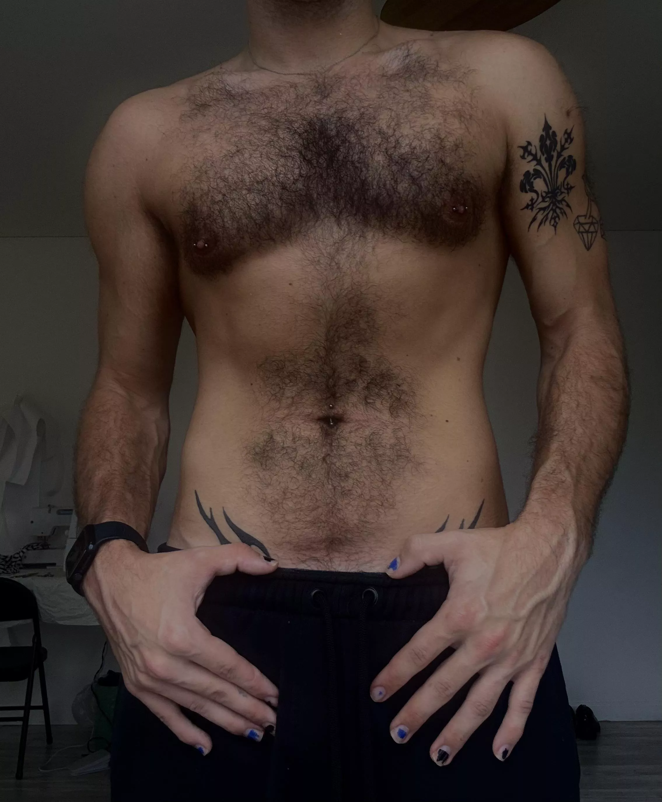 veiny hands pierced nipples  posted by em0twunk