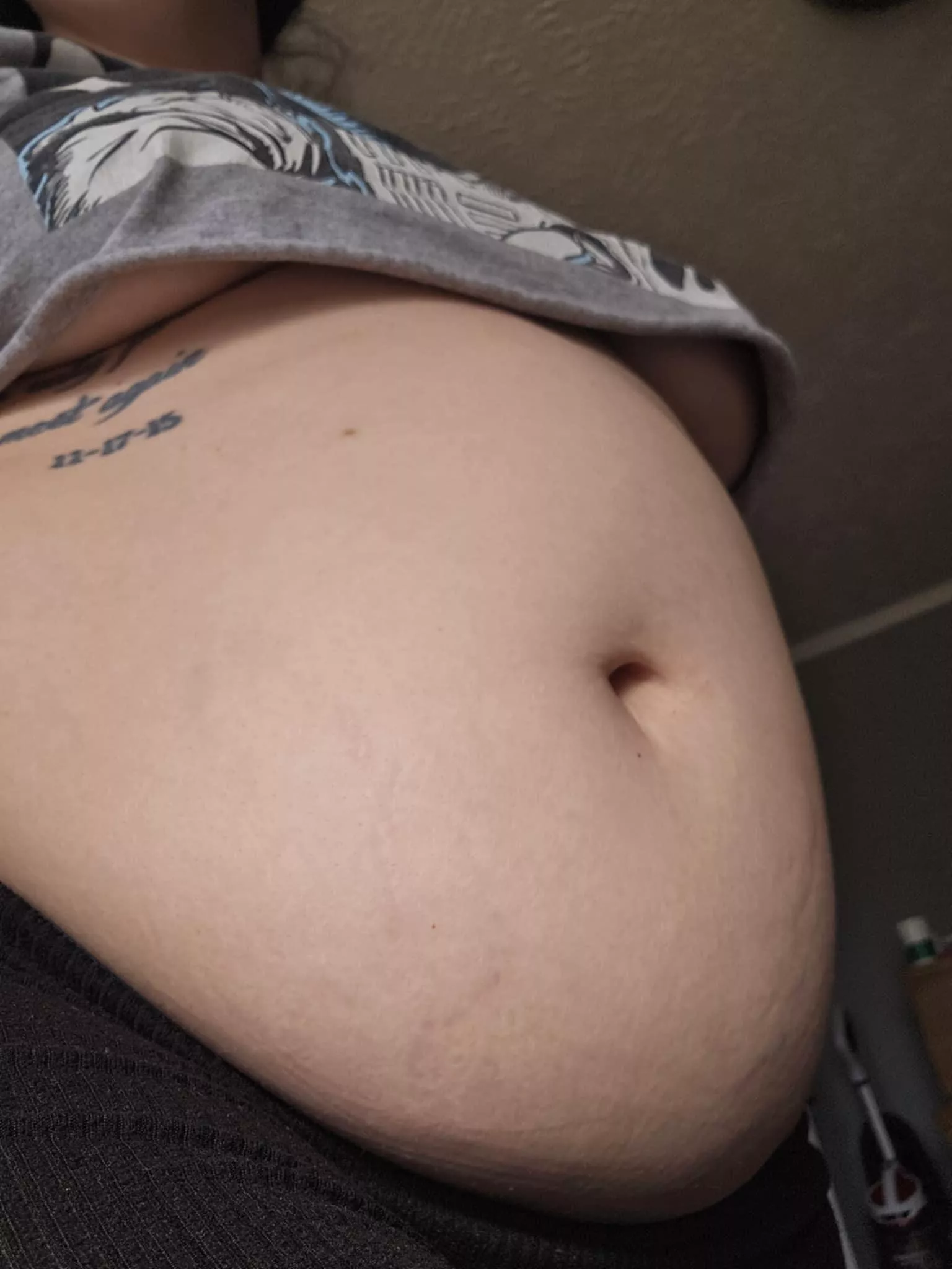 Weight gain shakes are indeed working. My belly is getting heavy posted by StuffedSofie