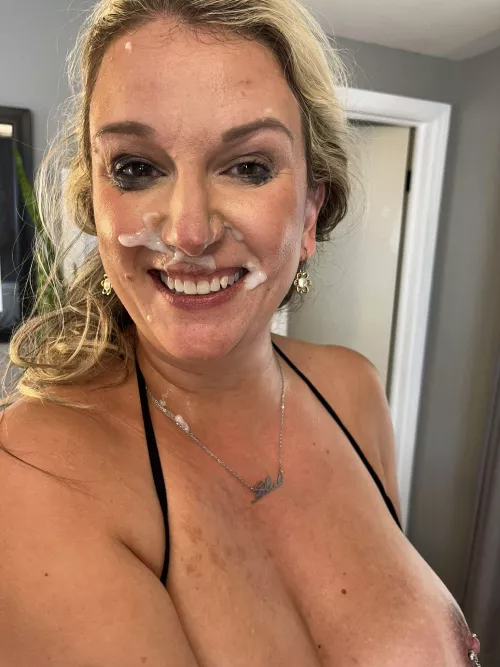 You might not believe it but this is just one load on my well fucked face by Mrs_Englewood