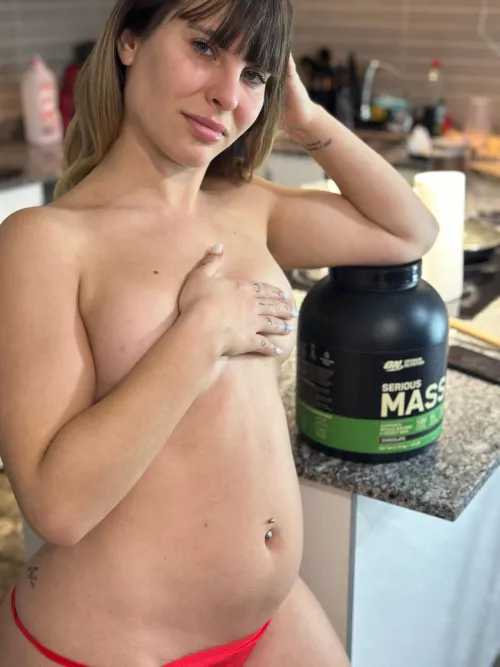 2 weeks eating buffet do you think it shows in my belly? Y or N? by AngeliccPetals