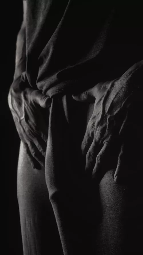 Bare hands, grey sweatpants. Happy Friday by AlpinistAlt