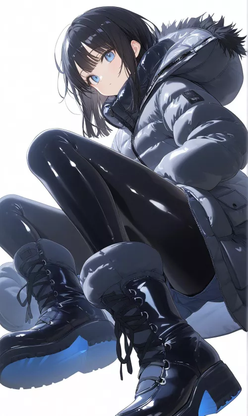 Bubble Jacket & Winter Leather  by CheetahSperm18