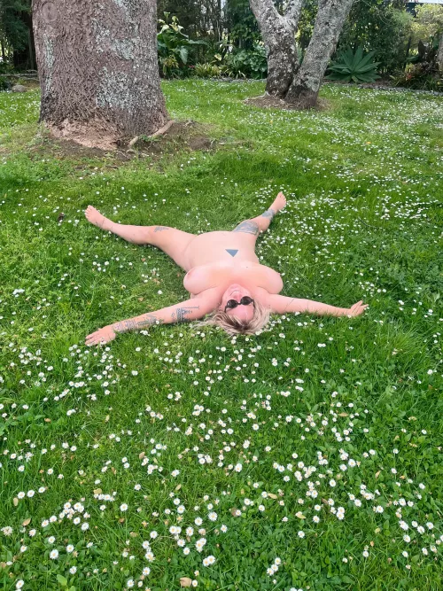 Good friends, even non nudists, wouldn’t deny you the opportunity to make naked snow angels in their meadow of a lawn. Can you believe they’re going to mow this!? (Will add that they intend to enjoy their garden nude once they have a better fence)  by 02108261006