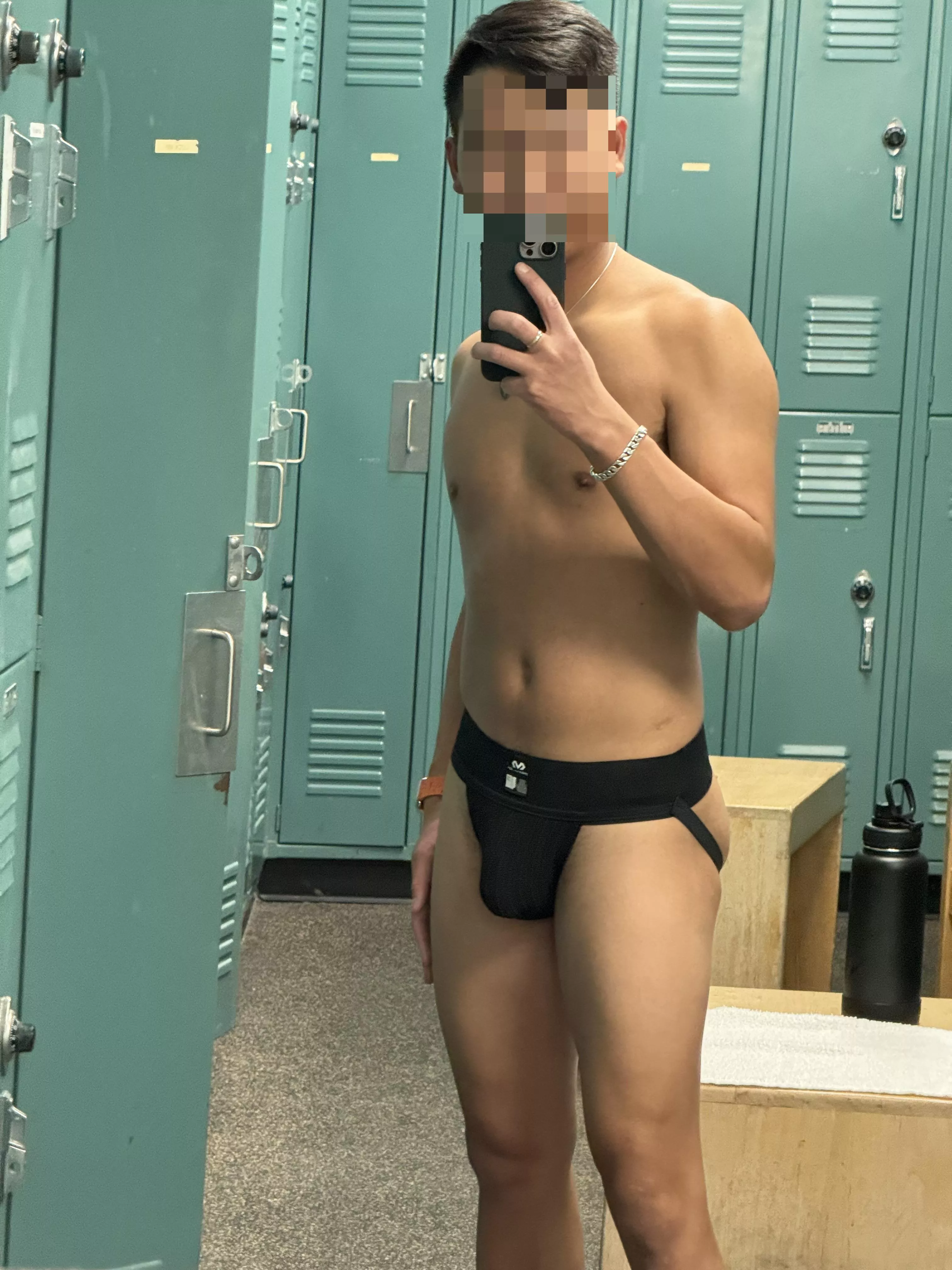 I grew up wearing jockstraps for sports and working out and still wear them today! posted by Foreskinpulledback
