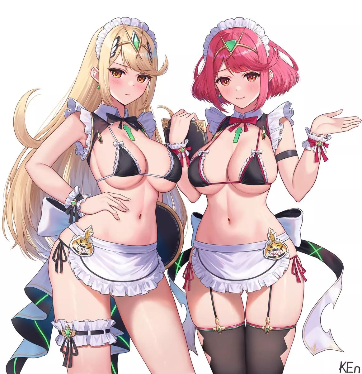 Maids Pyra and Mythra [Xenoblade] posted by A_MASSIVE_PERVERT