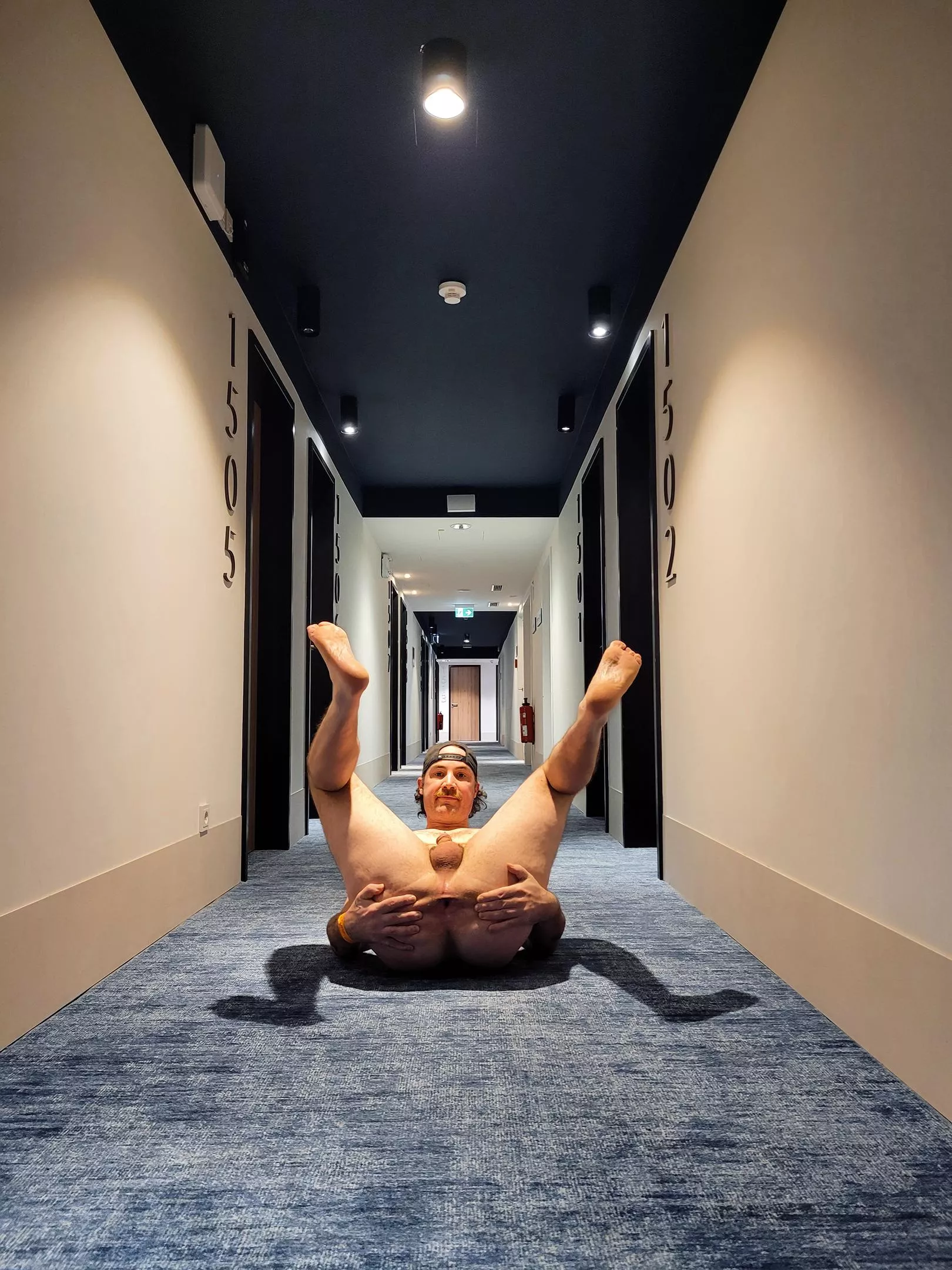 Public hotel hallway! posted by straighttogay20