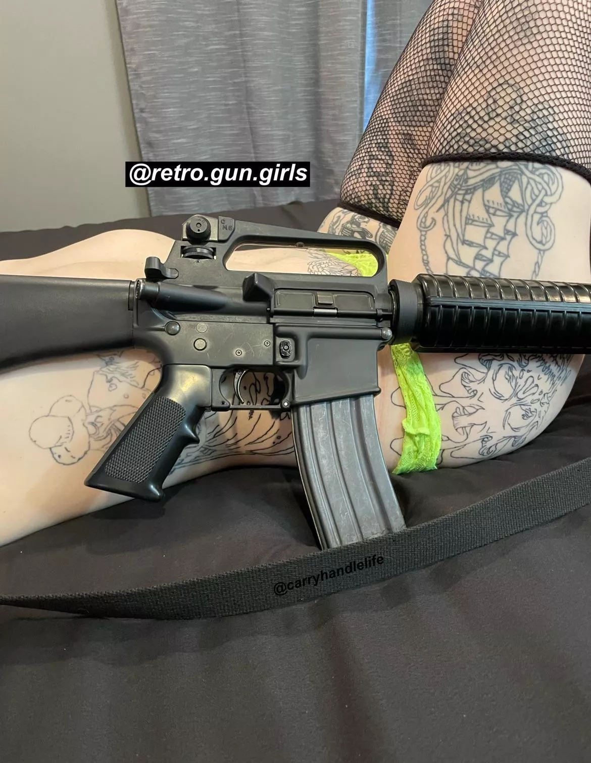 Synthia with Colt AR15  posted by RetroGunGirls