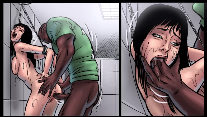 Tied up in the bathroom (art by Celestin) by Guidobarsi