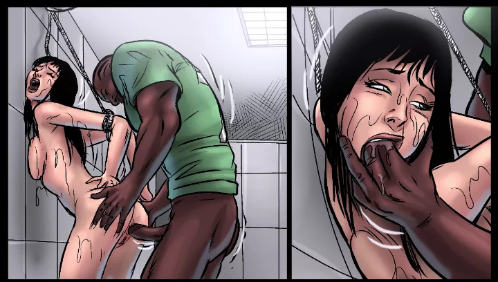 Tied up in the bathroom (art by Celestin) posted by Guidobarsi