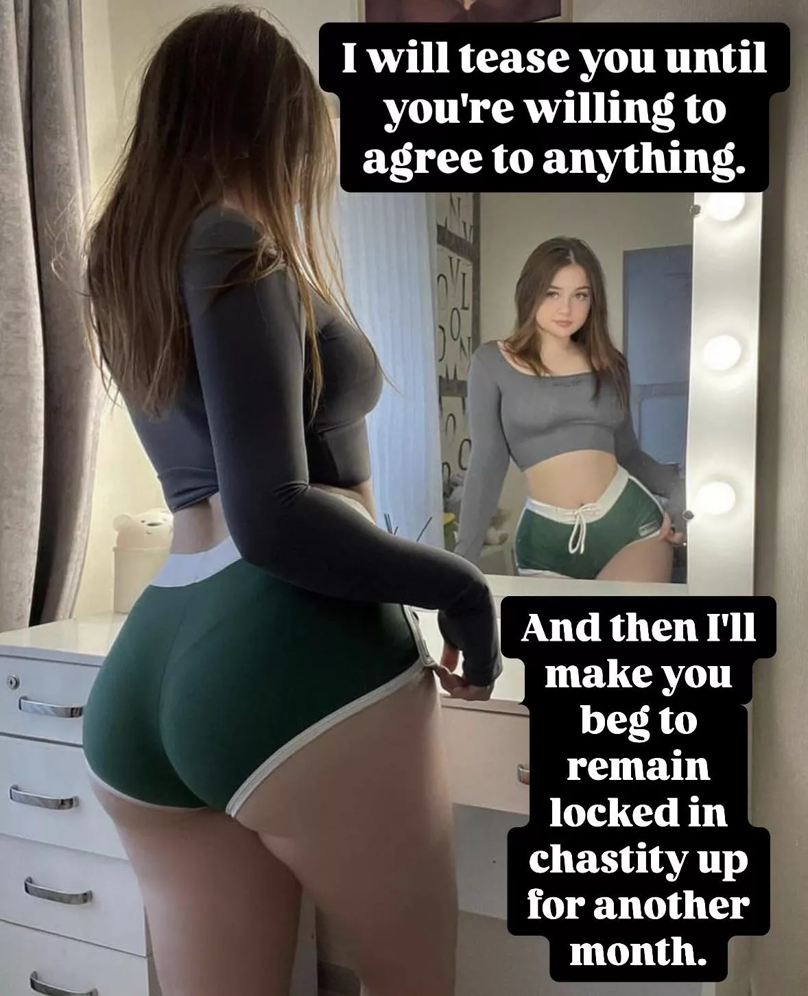 I will tease you until you're willing to agree to anything. posted by keyholdercaptions