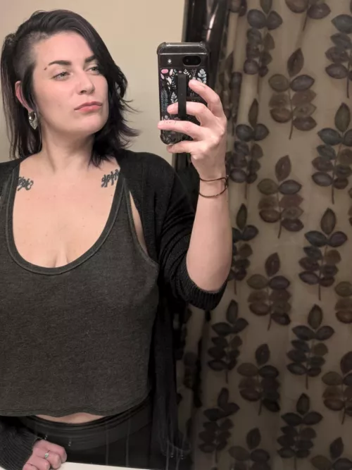 Just a braless bathroom selfie  by BridgetBishop69